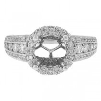 1.25ct 18k White Gold Diamond Semi-mount Ring