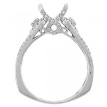 0.55ct 18k White Gold Diamond Semi-mount Ring