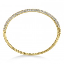 Diamond Multi Row Bangle Bracelet 14K Yellow Gold (5.25ct)