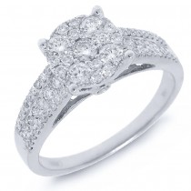 0.75ct 14k White Gold Diamond Lady's Ring Size 8.5