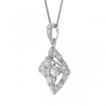 0.55ct 14k White Gold Diamond Pendant Necklace