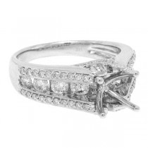 1.20ct 14k White Gold Diamond Semi-mount Ring