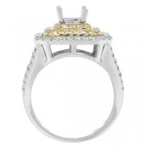 1.14ct 14k Two-tone Diamond Semi-mount Ring