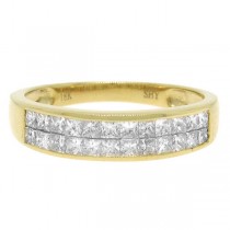 0.55ct 18k Yellow Gold Diamond Invisible Lady's Band