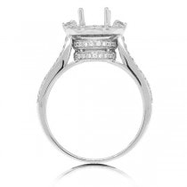 0.65ct 14k White Gold Diamond Semi-mount Ring