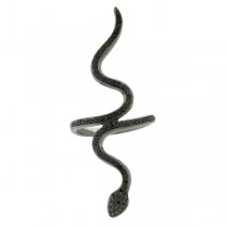 0.33ct 14k Black Rhodium Black Diamond Snake Ring