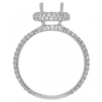 1.01ct 18k White Gold Diamond Semi-mount Ring
