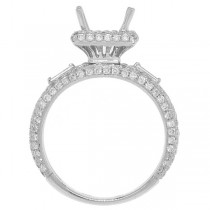 1.24ct 18k White Gold Diamond Semi-mount Ring