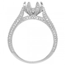 0.46ct 14k White Gold Diamond Semi-mount Ring