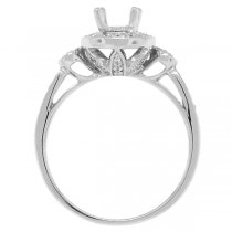 0.37ct 14k White Gold Diamond Semi-mount Ring