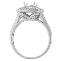 0.66ct 14k White Gold Diamond Semi-mount Ring