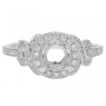 0.30ct 14k White Gold Diamond Semi-mount Ring