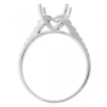 0.27ct 14k White Gold Diamond Semi-mount Ring