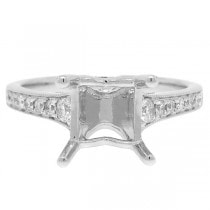 0.29ct 18k White Gold Diamond Semi-mount Ring