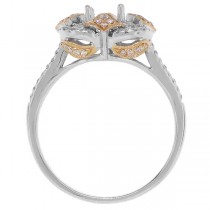 0.33ct 14k Two-tone Rose Gold Diamond Semi-mount Engagement Ring