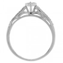 0.16ct 14k White Gold Diamond Pave Lady's Ring