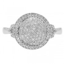 0.34ct 14k White Gold Diamond Pave Lady's Ring