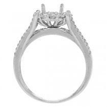 0.94ct 14k White Gold Diamond Semi-mount Ring