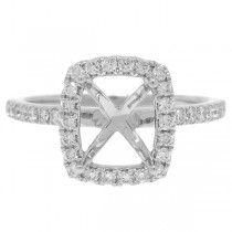 0.38ct 14k White Gold Diamond Semi-mount Ring