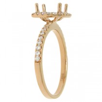 0.35ct 18k Rose Gold Diamond Semi-mount Ring