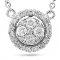 0.28ct 14k White Gold Diamond Necklace