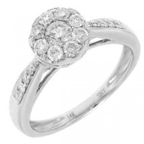 0.58ct 14k White Gold Diamond Lady's Ring