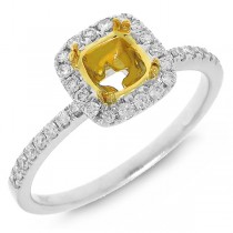 0.25ct 14k Two-tone Gold Diamond Semi-mount Ring
