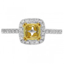 0.25ct 14k Two-tone Gold Diamond Semi-mount Ring