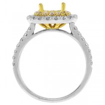 0.73ct 18k Two-tone Gold Diamond Semi-mount Ring