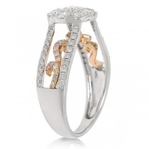 1.07ct 14k Two-tone Rose Gold Diamond Lady's Ring