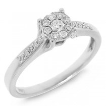 0.17ct 14k White Gold Diamond Lady's Ring