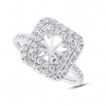 0.87ct 14k White Gold Diamond Semi-mount Ring
