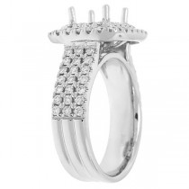 1.08ct 18k White Gold Diamond Semi-mount Ring
