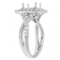 0.98ct 18k White Gold Diamond Semi-mount Ring