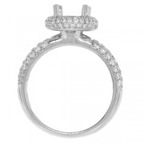 0.74ct 18k White Gold Diamond Semi-mount Ring