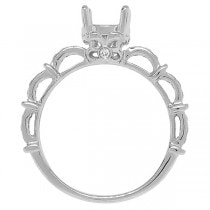 0.18ct 14k White Gold Diamond Semi-mount Ring