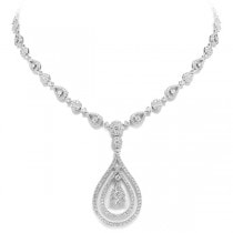 4.83ct 14k White Gold Diamond Necklace