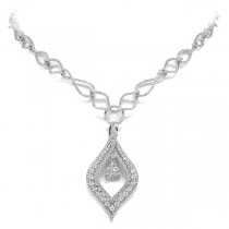 4.08ct 14k White Gold Diamond Necklace