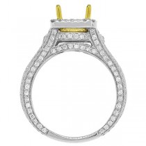 1.00ct 14k Two-tone Gold Diamond Semi-mount Ring