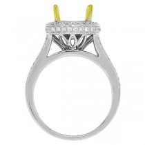 0.55ct 14k Two-tone Gold Diamond Semi-mount Ring