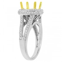 0.55ct 14k Two-tone Gold Diamond Semi-mount Ring
