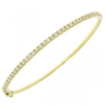 0.90ct 14k Yellow Gold Diamond Bangle Bracelet