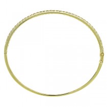 0.90ct 14k Yellow Gold Diamond Bangle Bracelet