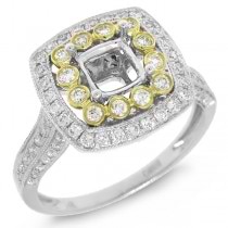 0.60ct 14k Two-tone Diamond Semi-mount Ring