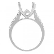 0.43ct 14k White Gold Diamond Semi-mount Ring