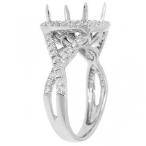 0.53ct 18k White Gold Diamond Semi-mount Ring