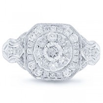 0.89ct 18k White Gold Diamond Lady's Ring