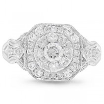 0.89ct 14k White Gold Diamond Lady's Ring
