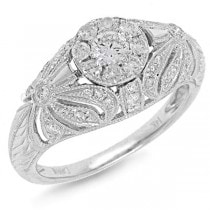 0.67ct 14k White Gold Diamond Lady's Ring