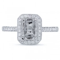 0.35ct 14k White Gold Diamond Semi-mount Ring